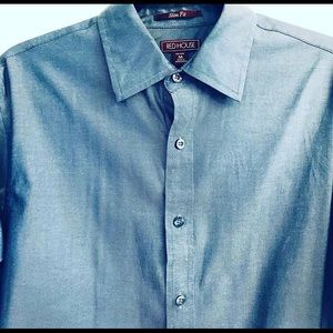 Two Men’s slim fit dress shirts
